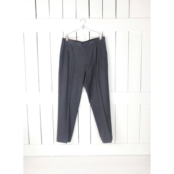 Grey Jos A Bank pleated wool trouser pants - Picture 1 of 4